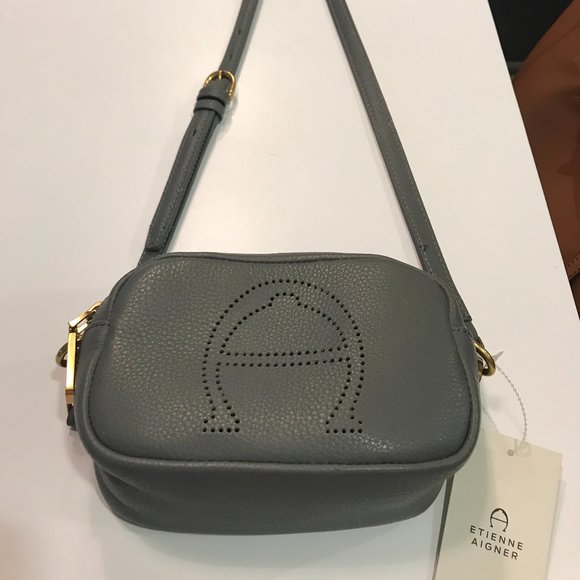 ETIENNE AIGNER CROSSBODY MINI LEATHER BAG - Picture 1 of 12